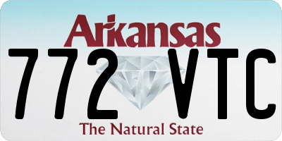 AR license plate 772VTC