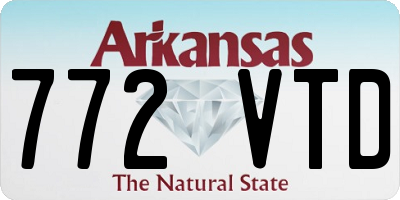 AR license plate 772VTD