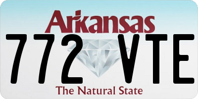 AR license plate 772VTE