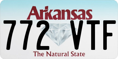 AR license plate 772VTF