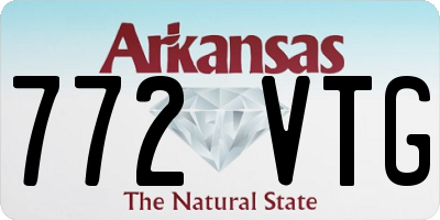 AR license plate 772VTG
