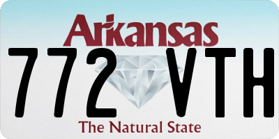 AR license plate 772VTH