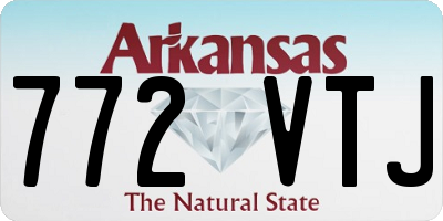 AR license plate 772VTJ