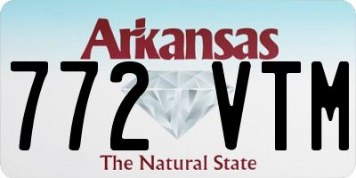 AR license plate 772VTM