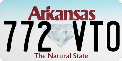AR license plate 772VTO