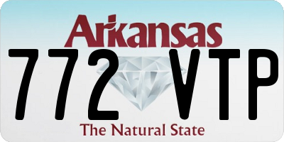 AR license plate 772VTP