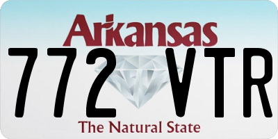 AR license plate 772VTR