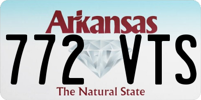 AR license plate 772VTS