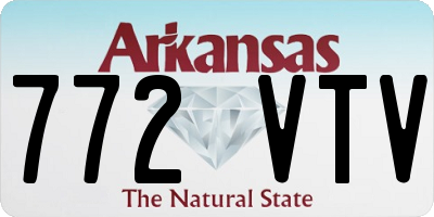 AR license plate 772VTV