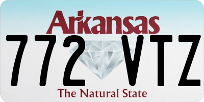 AR license plate 772VTZ