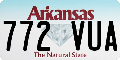 AR license plate 772VUA