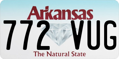 AR license plate 772VUG