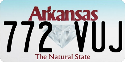 AR license plate 772VUJ