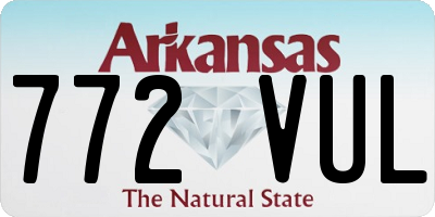 AR license plate 772VUL