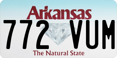 AR license plate 772VUM