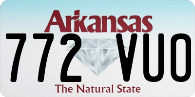AR license plate 772VUO