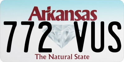 AR license plate 772VUS