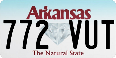 AR license plate 772VUT