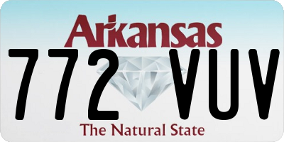 AR license plate 772VUV