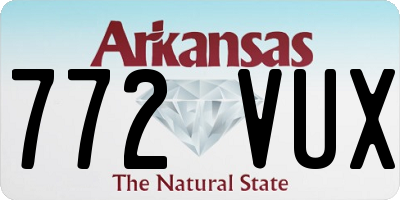 AR license plate 772VUX