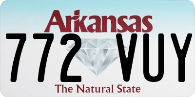 AR license plate 772VUY