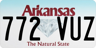 AR license plate 772VUZ