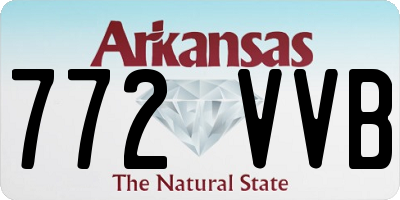 AR license plate 772VVB