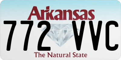 AR license plate 772VVC