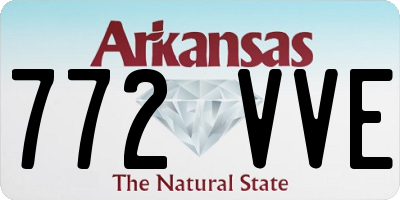 AR license plate 772VVE