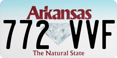 AR license plate 772VVF