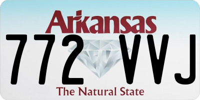 AR license plate 772VVJ