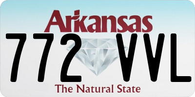 AR license plate 772VVL
