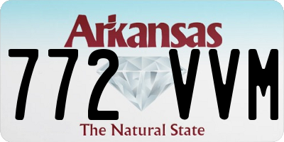 AR license plate 772VVM