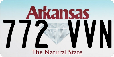 AR license plate 772VVN