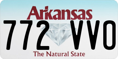 AR license plate 772VVO