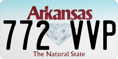 AR license plate 772VVP
