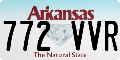 AR license plate 772VVR