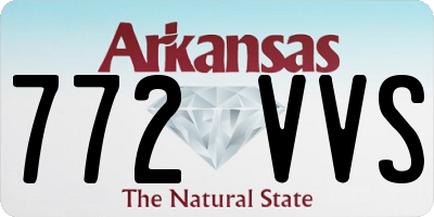 AR license plate 772VVS