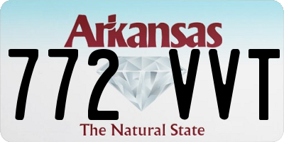 AR license plate 772VVT