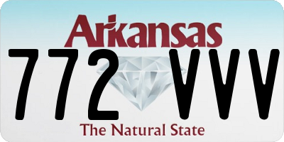 AR license plate 772VVV