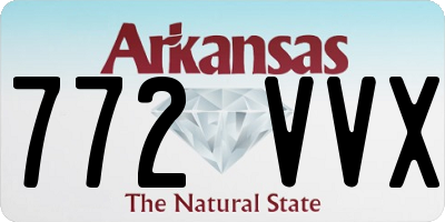 AR license plate 772VVX