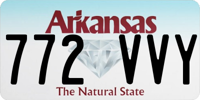 AR license plate 772VVY