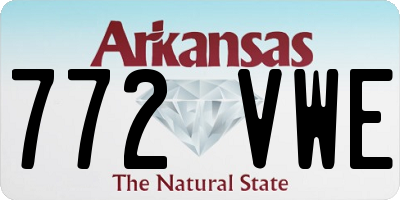 AR license plate 772VWE