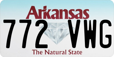 AR license plate 772VWG