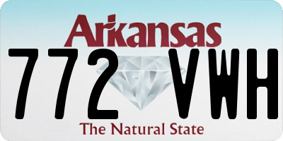AR license plate 772VWH