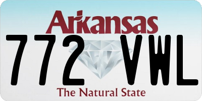 AR license plate 772VWL