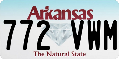 AR license plate 772VWM