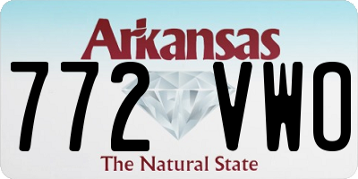 AR license plate 772VWO