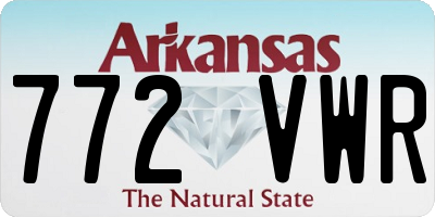 AR license plate 772VWR