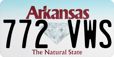 AR license plate 772VWS